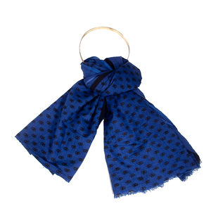 BECK SONDER GAARD BLUE & BLACK PALANKIN SCARF | WOMENS SIZE 205CM